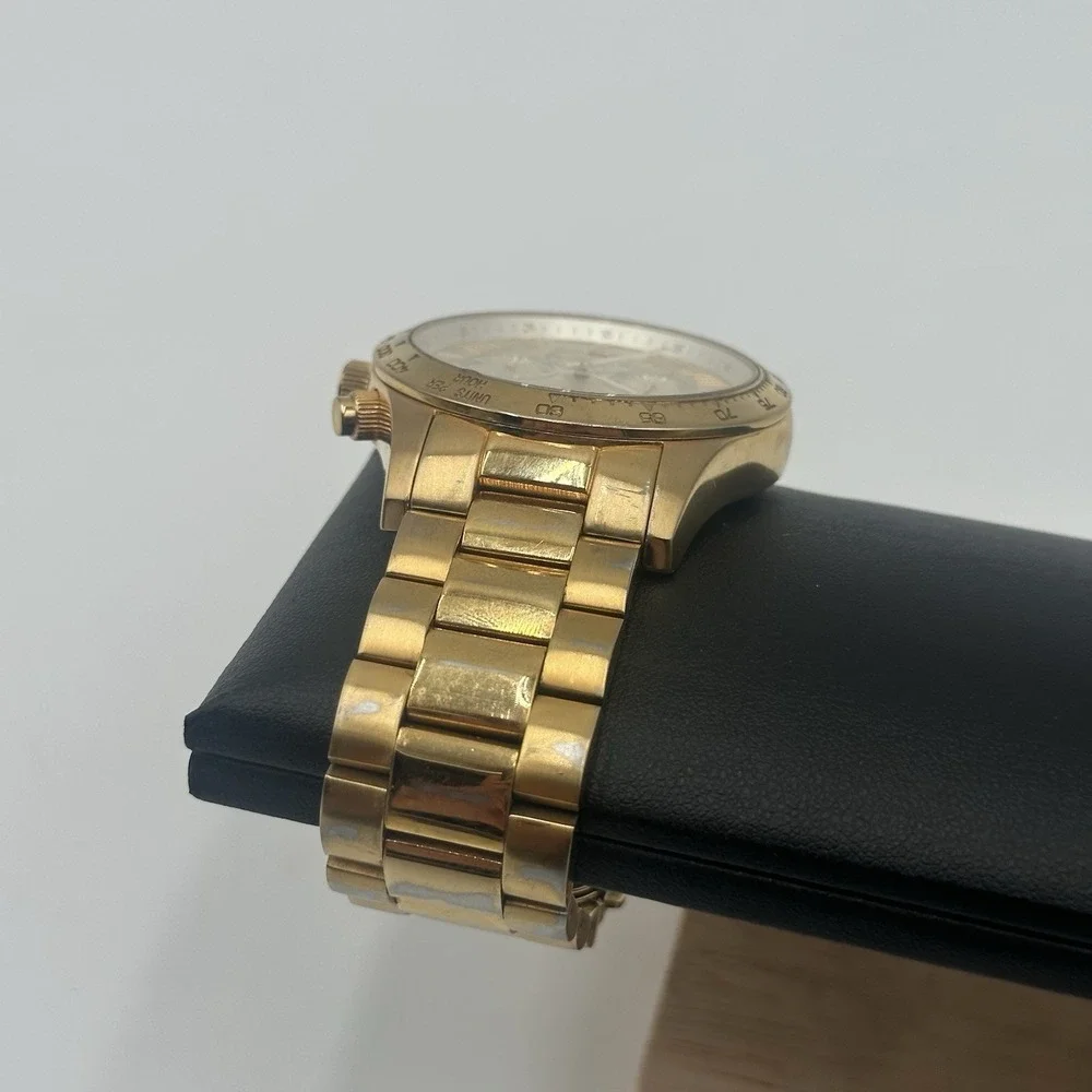 Michael Kors MK-8214 Gold Tone Chronograph Watch Stainless Steel Men's